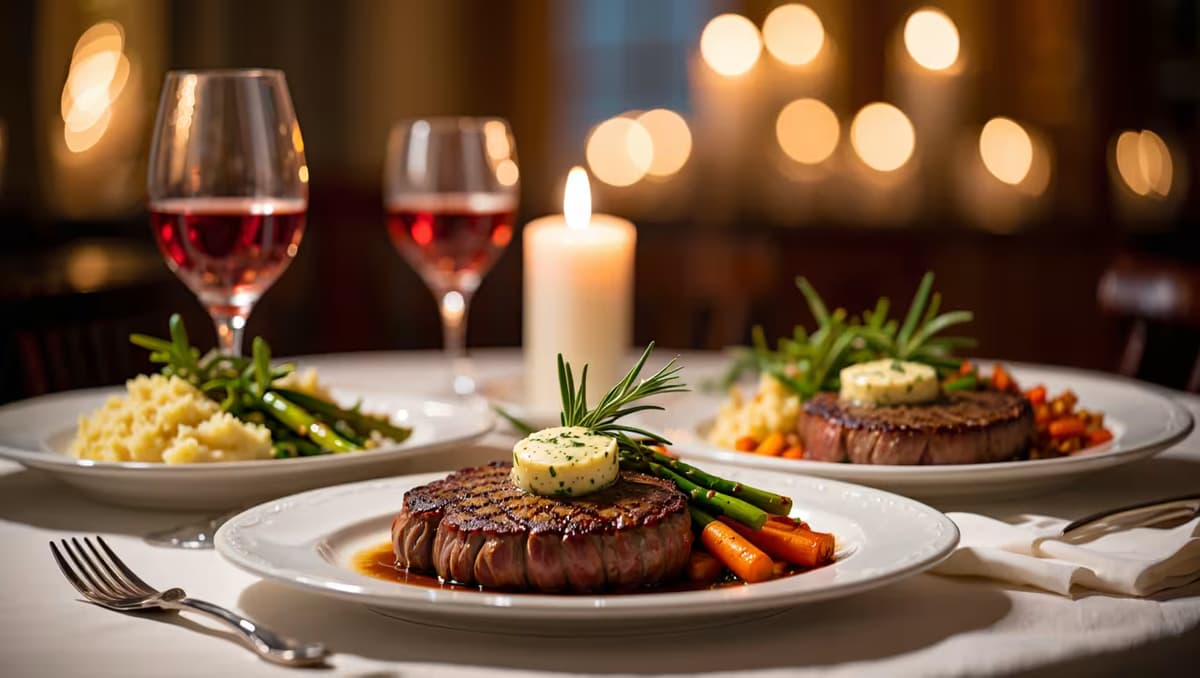 Romantic Steak Dinner with Wine Pairings